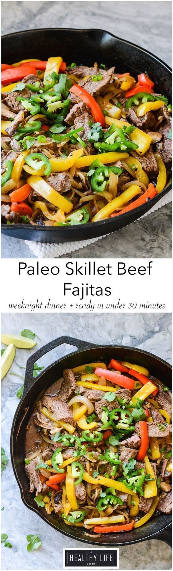 Paleo Skillet Beef Fajitas