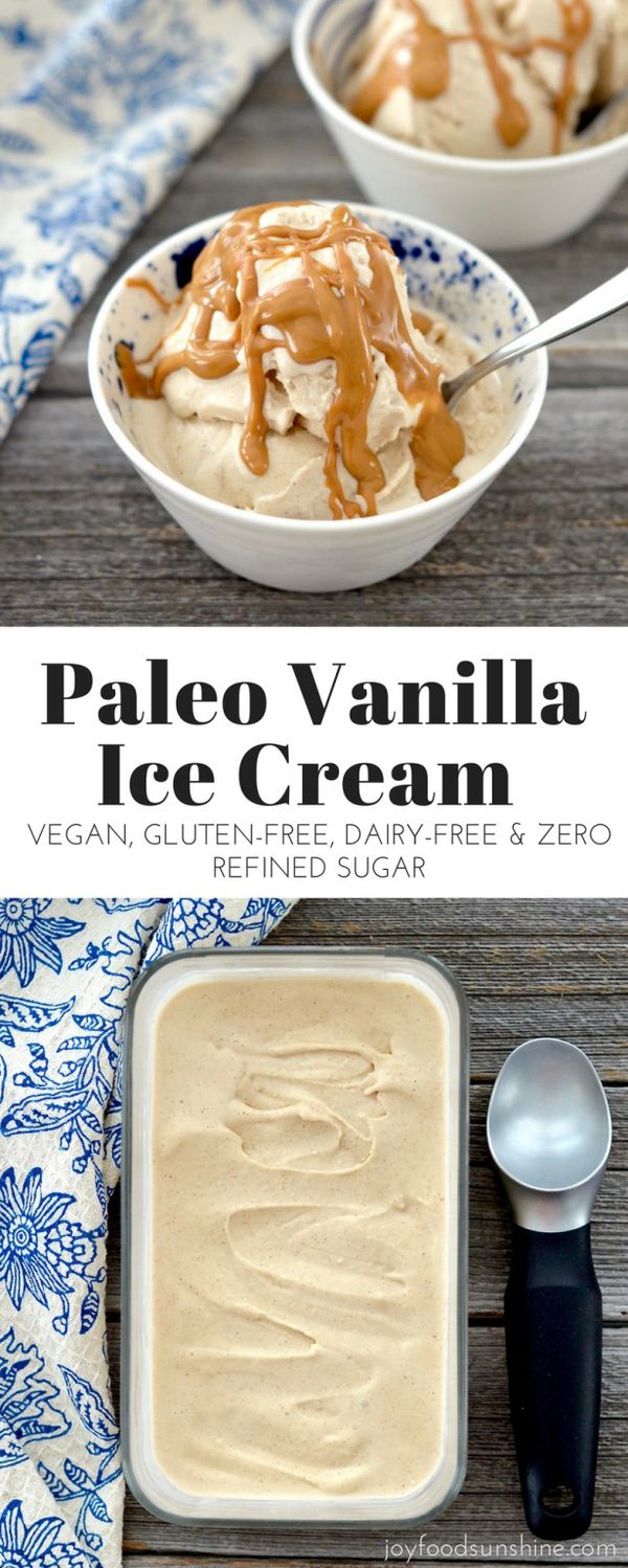 Paleo Vanilla Almond Butter Ice Cream