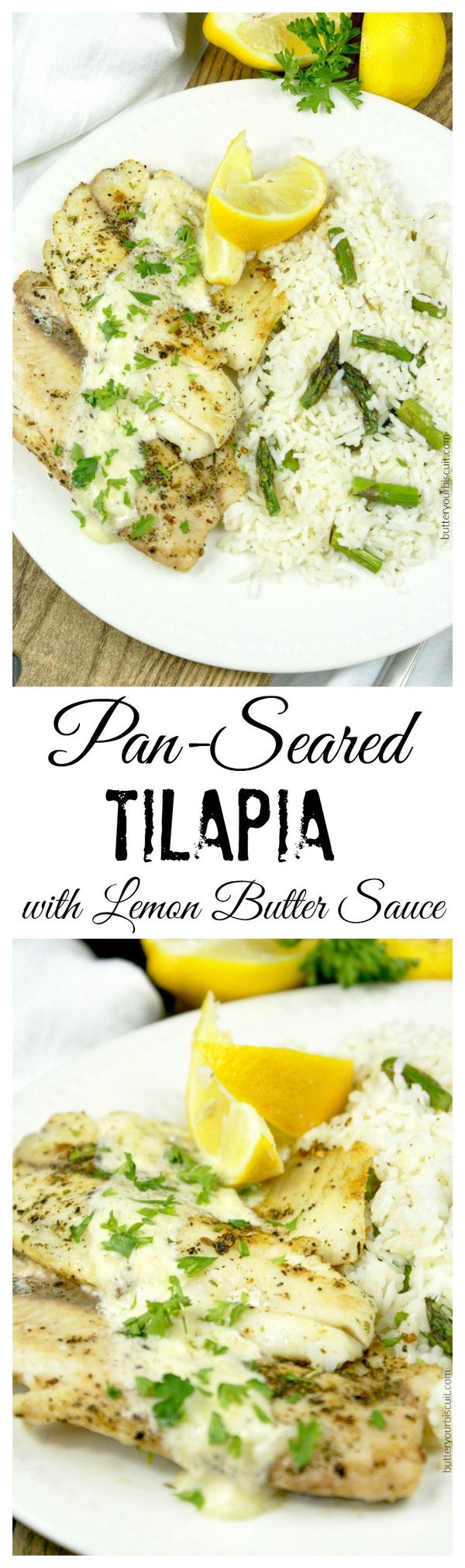 Pan-seared Tilapia with Lemon Butter Sauce