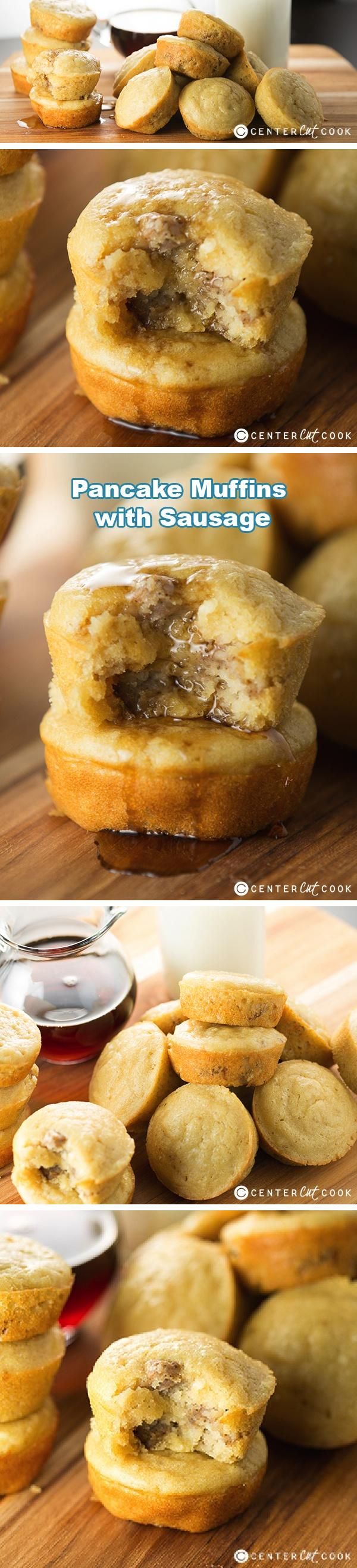 Pancake Muffins with Sausage