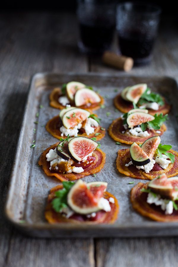 Pancetta Crisps with Goat Cheese and Figs