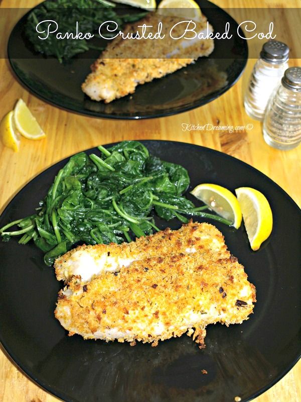 Panko Crusted Baked Cod Fish