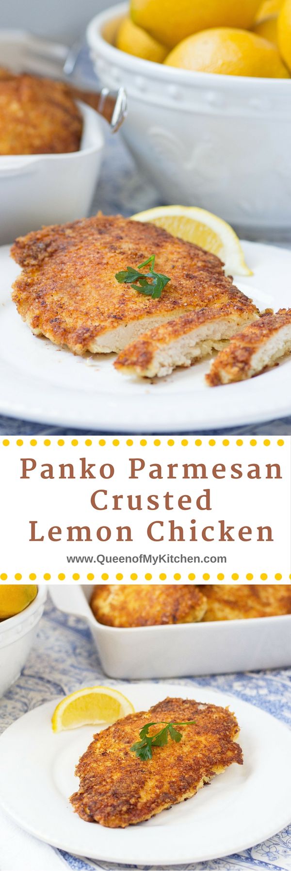 Panko Parmesan Crusted Lemon Chicken