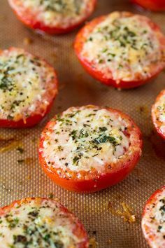 Parmesan and Asiago Cheese Roasted Tomatoes