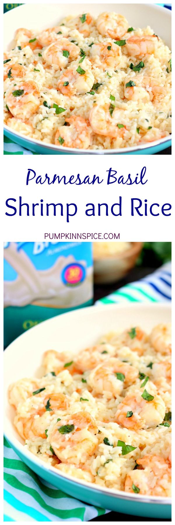 Parmesan Basil Shrimp and Rice