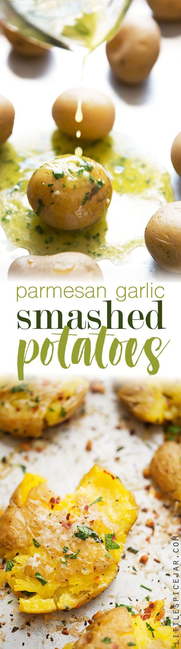 Parmesan Garlic Smashed Potatoes