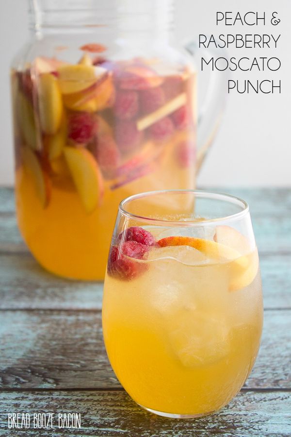 Peach & Raspberry Moscato Punch