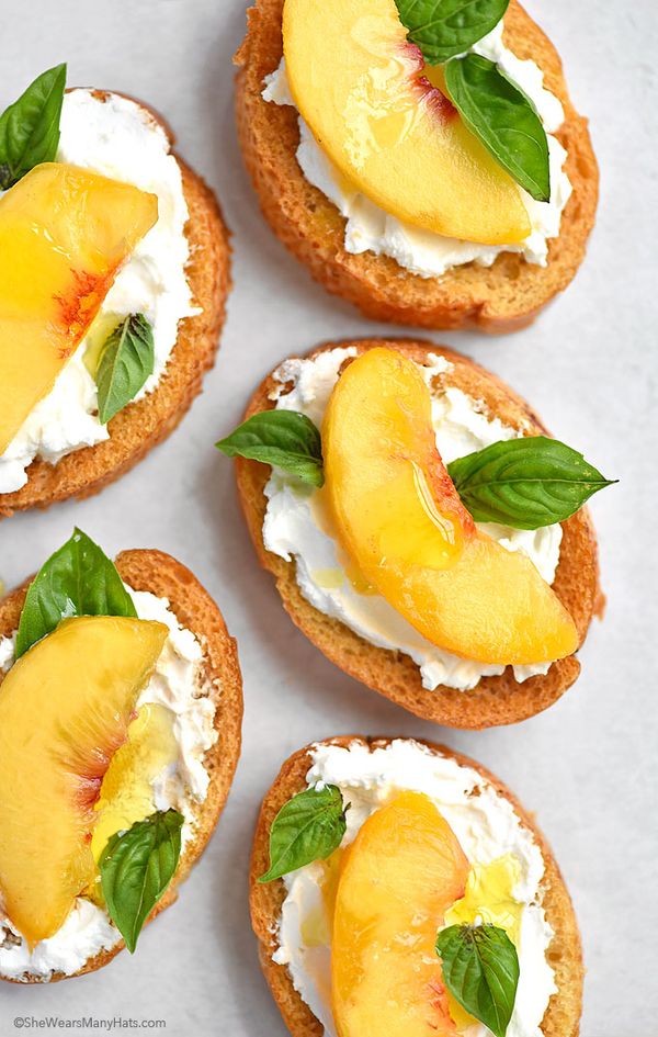 Peach and Goat Cheese Bruschetta