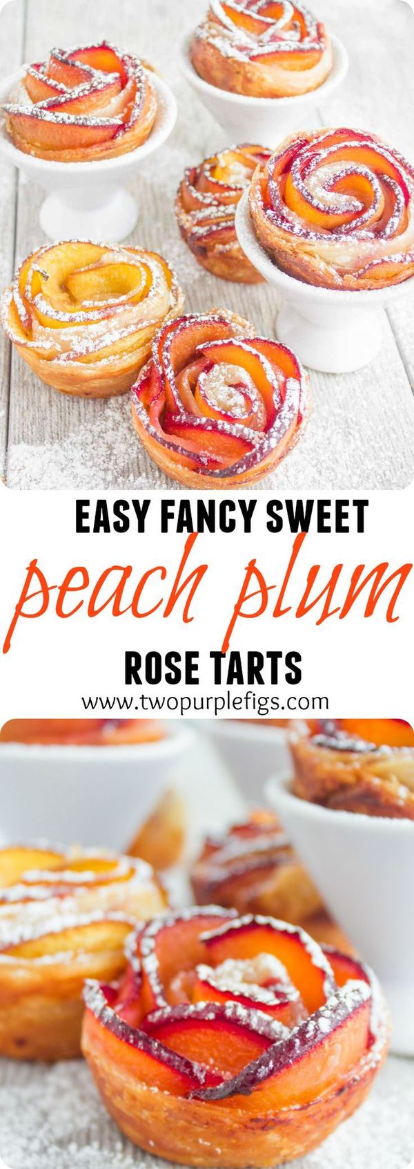 Peach Plum Rose Tarts