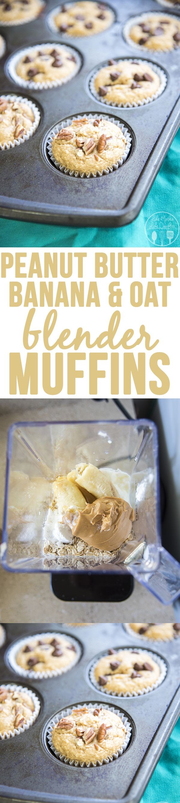 Peanut Butter, Banana and Oat Blender Muffins