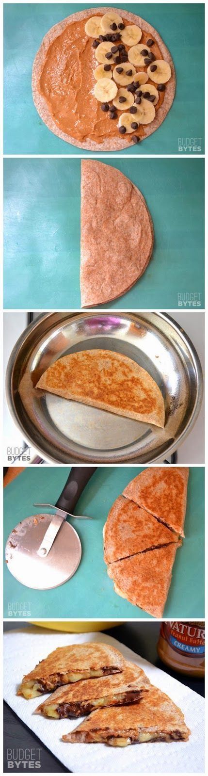 Peanut Butter Banana Quesadillas