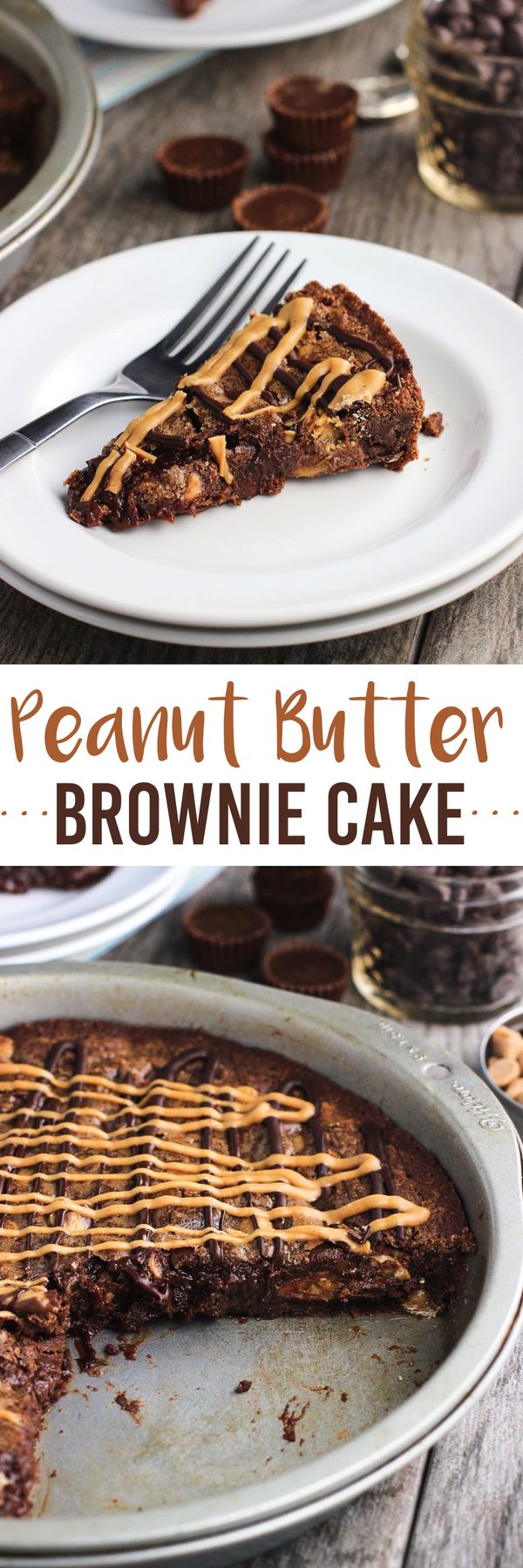 Peanut Butter Brownie Cake