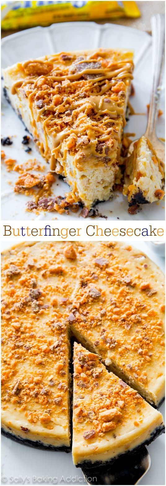 Peanut Butter Butterfinger Cheesecake