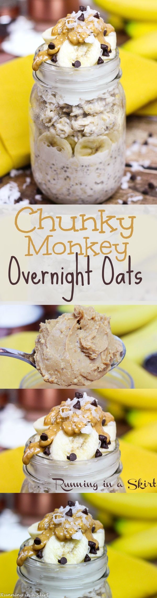 Peanut Butter Chunky Monkey Overnight Oats