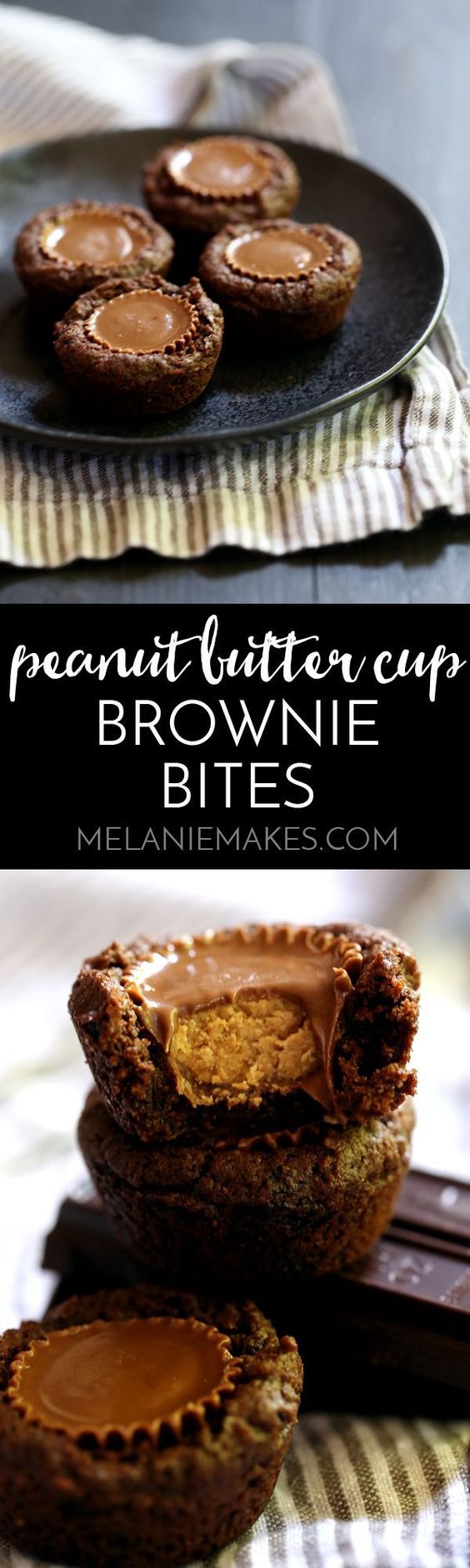 Peanut Butter Cup Brownie Bites