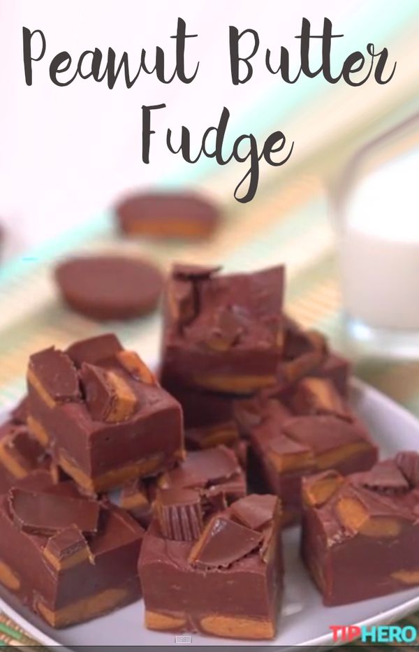 Peanut butter cup fudge