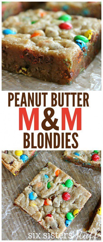 Peanut Butter M&M Blondies