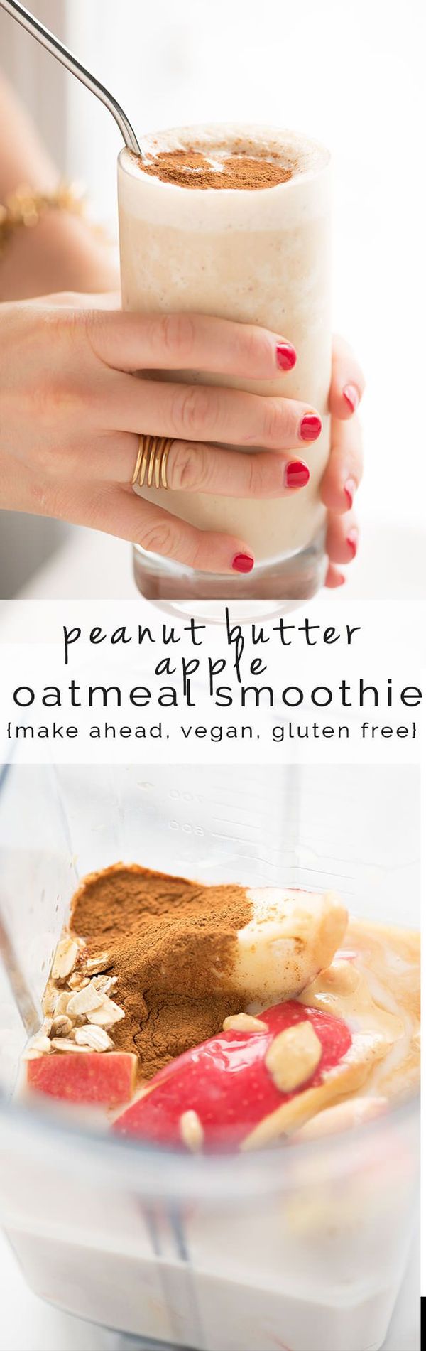 Peanut Butter Oatmeal Apple Smoothie