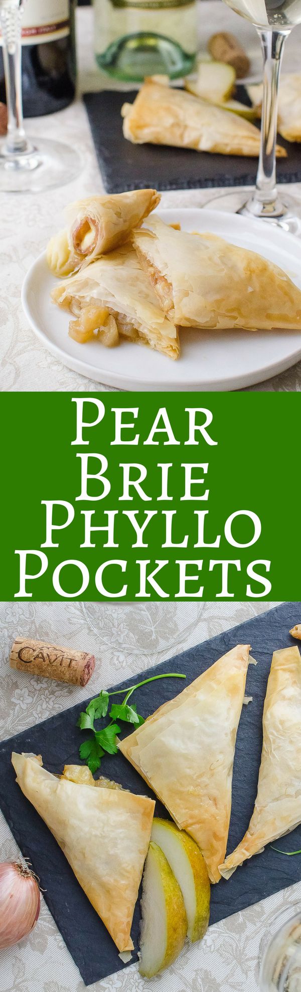 Pear Brie Phyllo Bites