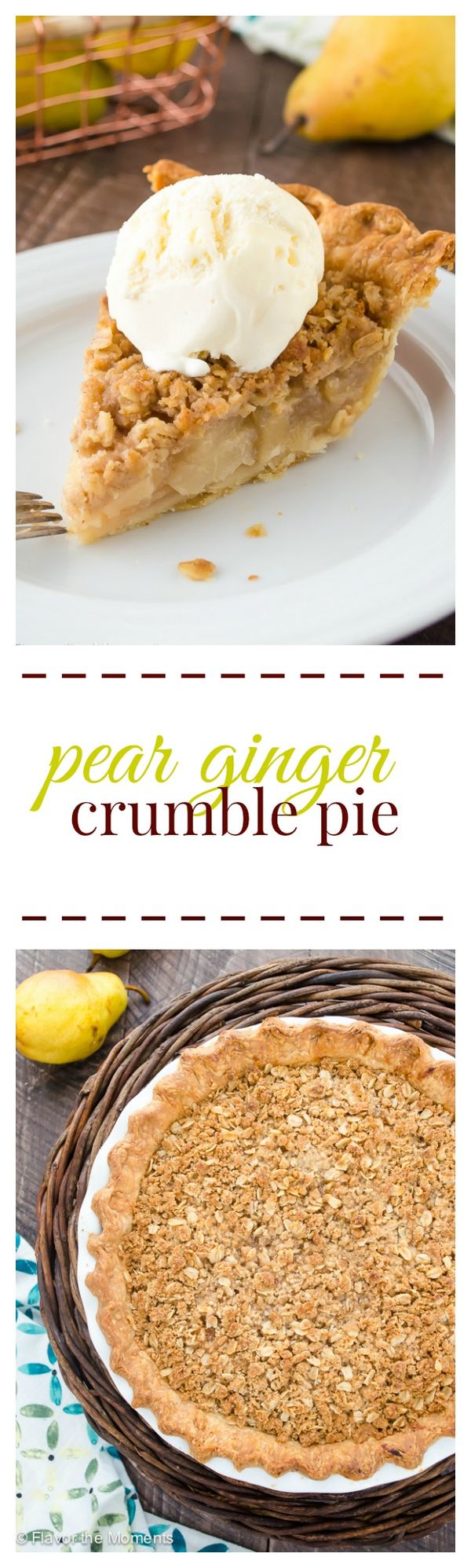 Pear Ginger Crumble Pie