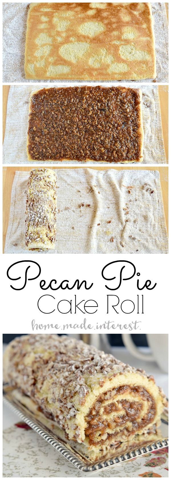 Pecan Pie Cake Roll