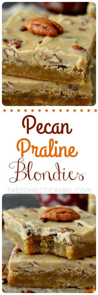 Pecan Praline Blondies