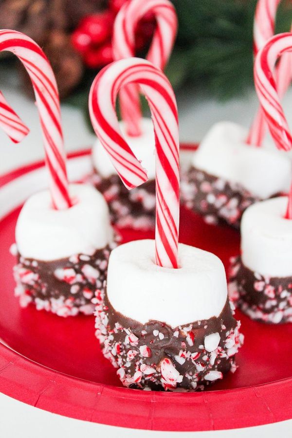 Peppermint and Chocolate Covered Marshmallows