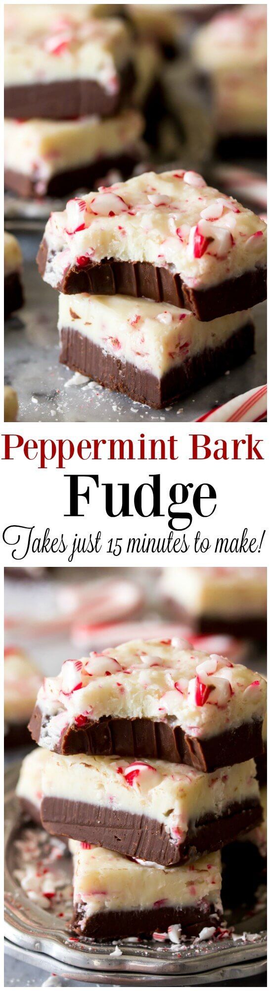 Peppermint Bark Fudge