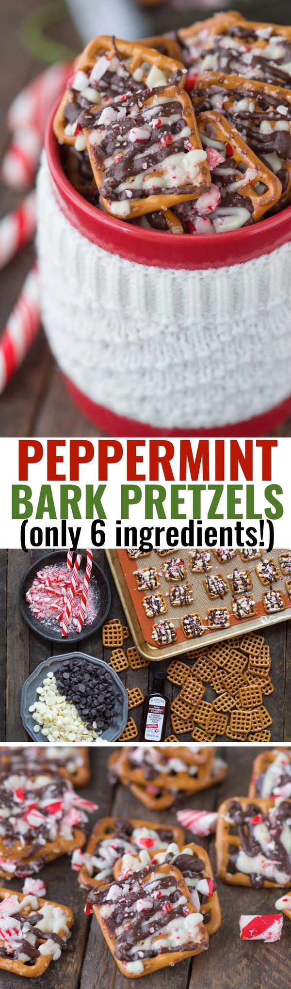 Peppermint Bark Pretzels