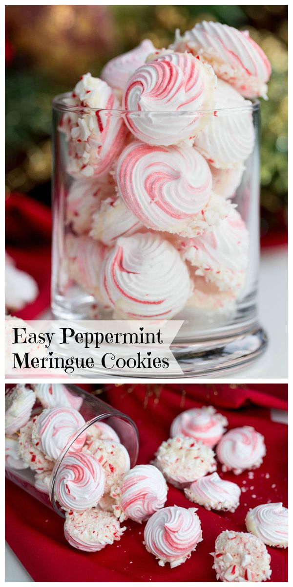 Peppermint Meringue Cookies