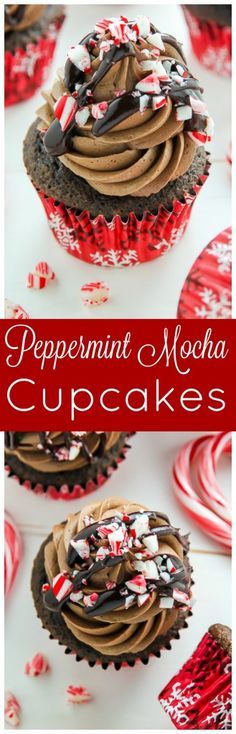 Peppermint Mocha Chocolate Cupcakes