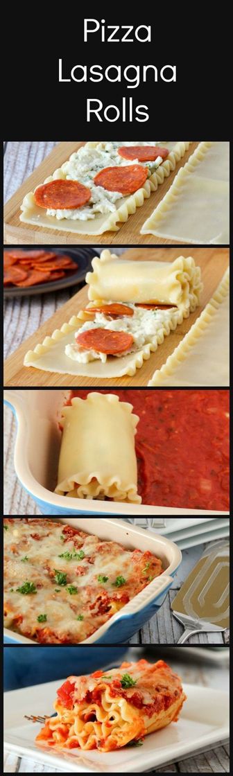 Pepperoni Pizza Lasagna Rolls