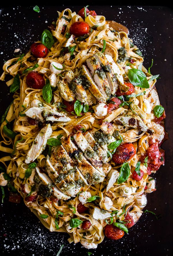 Pesto Chicken Caprese Salad