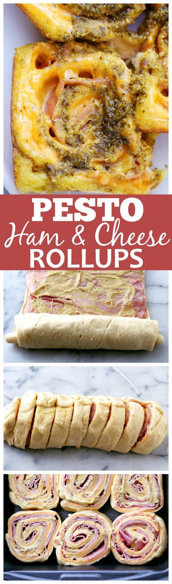 Pesto Ham and Cheese Rollups