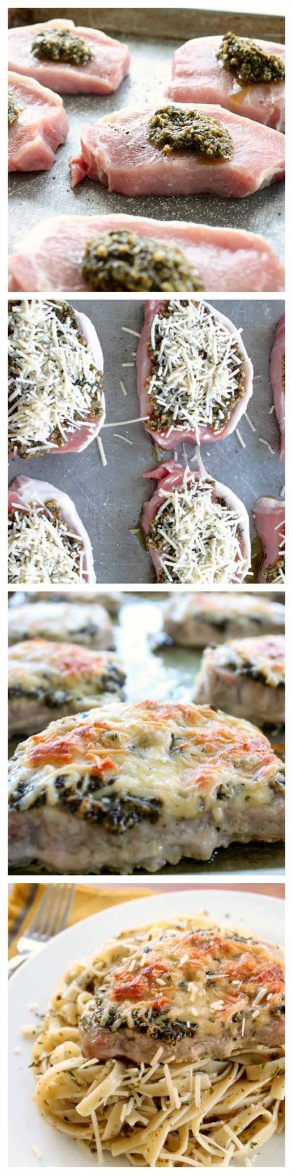 Pesto Parmesan Pork Chops