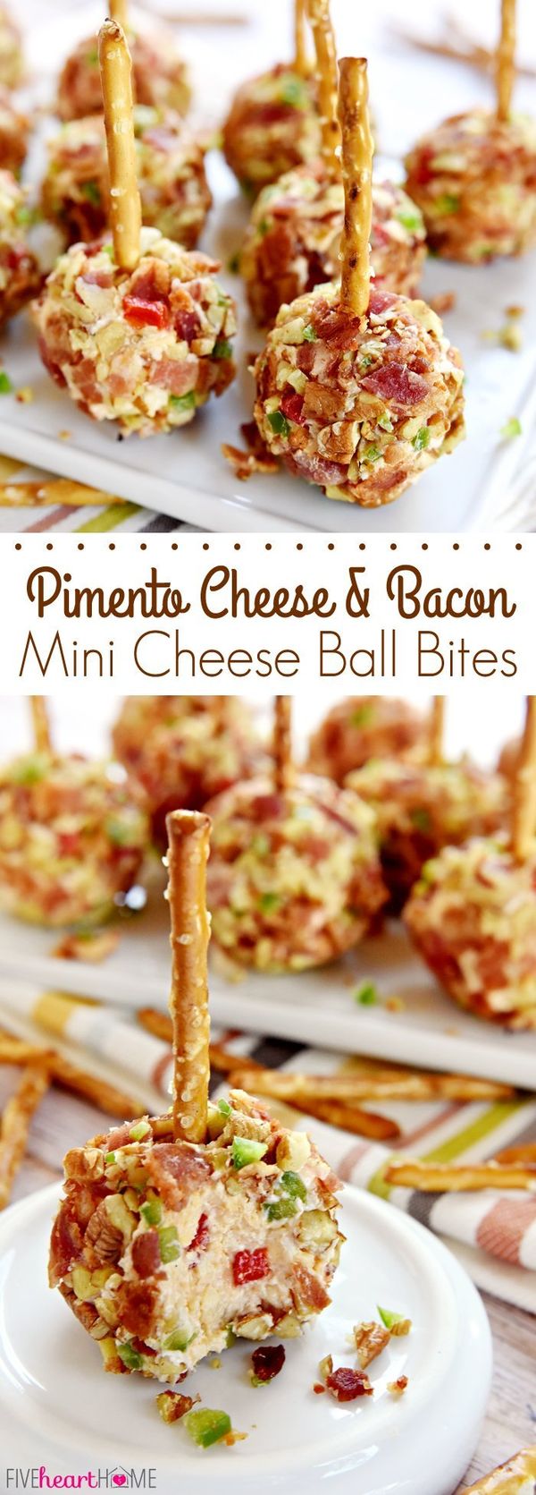 Pimento Cheese & Bacon Mini Cheese Ball Bites