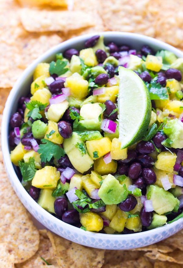 Pineapple, Avocado and Bean Salsa