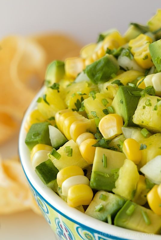 Pineapple, Avocado and Fresh Corn Salsa