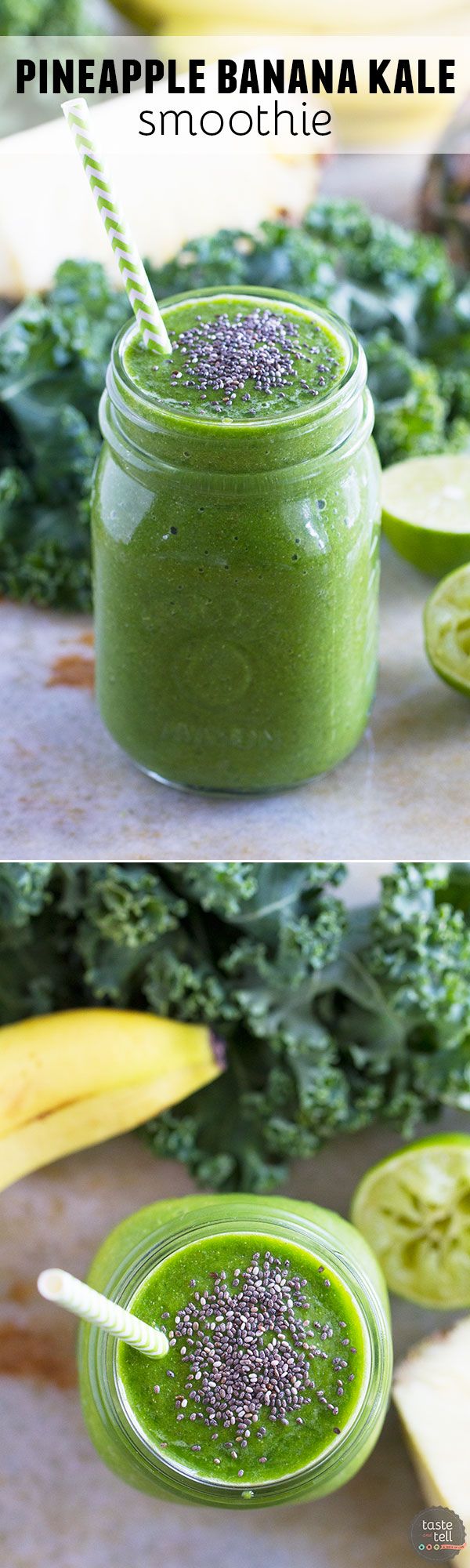 Pineapple Banana Kale Smoothie