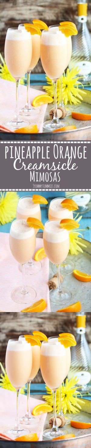 Pineapple Orange Creamsicle Mimosas