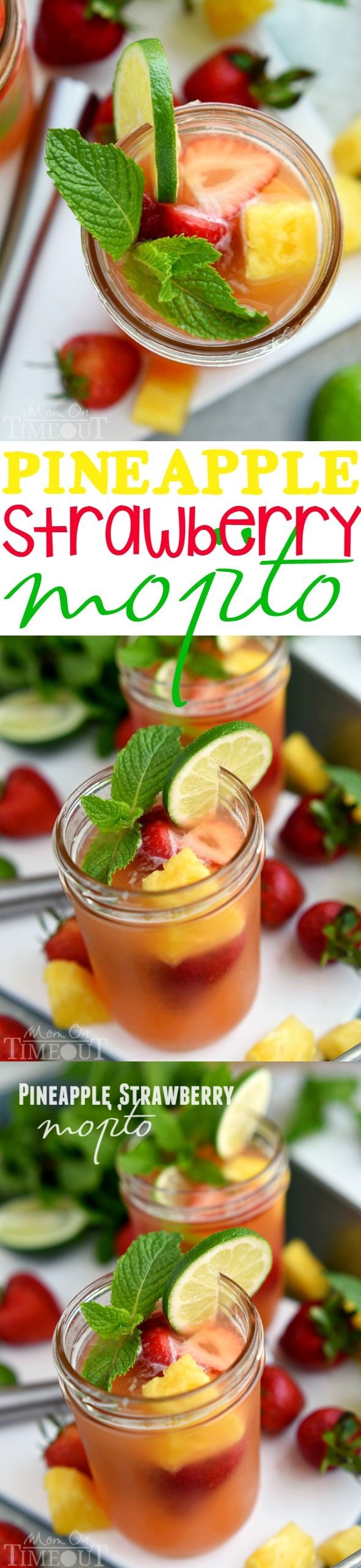 Pineapple Strawberry Mojito