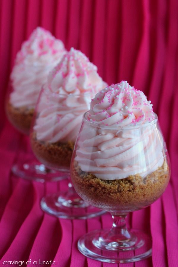 Pink Lemonade No Bake Cheesecakes