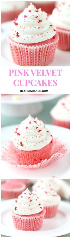 Pink Velvet Cupcakes