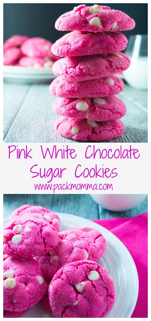 Pink White Chocolate Sugar Cookies