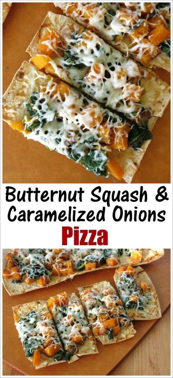 Pizza with Butternut Squash and Caramelized Onions