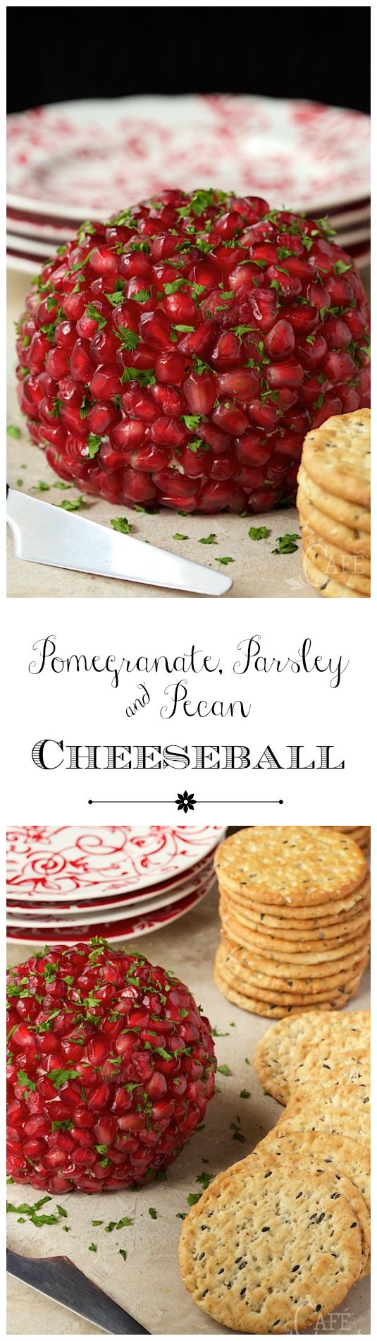 Pomegranate, Parsley and Pecan Cheeseball