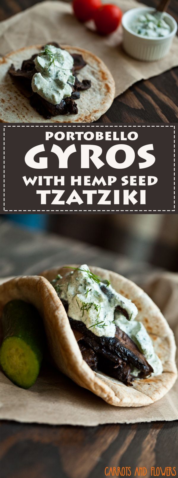 Portobello Gyros With Hemp Seed Tzatziki