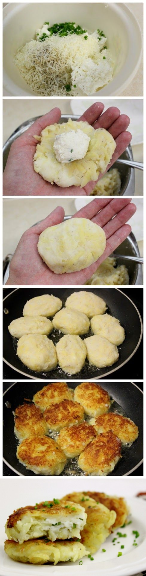 Potato Pampushki With Cheese Filling