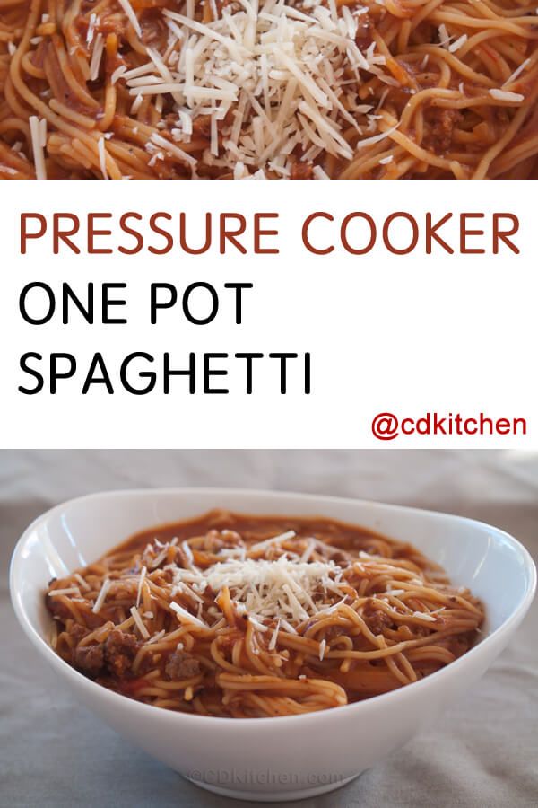 Pressure Cooker One Pot Spaghetti