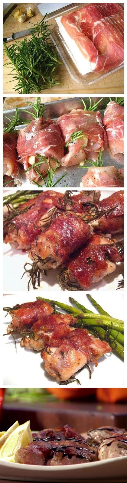 Prosciutto Wrapped Rosemary Chicken Thighs